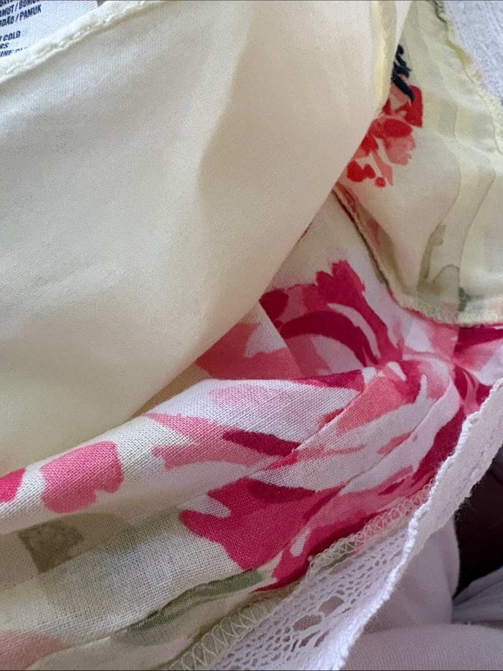 abercrombie kids Cream Dress with Pink Floral Print   Cotton - Picture 5 of 7